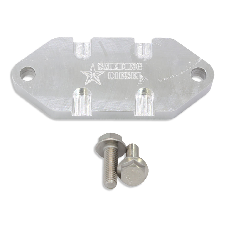 Smeding Diesel Billet Coolant Block Off Plate for 6.6L Duramax 2001-2025